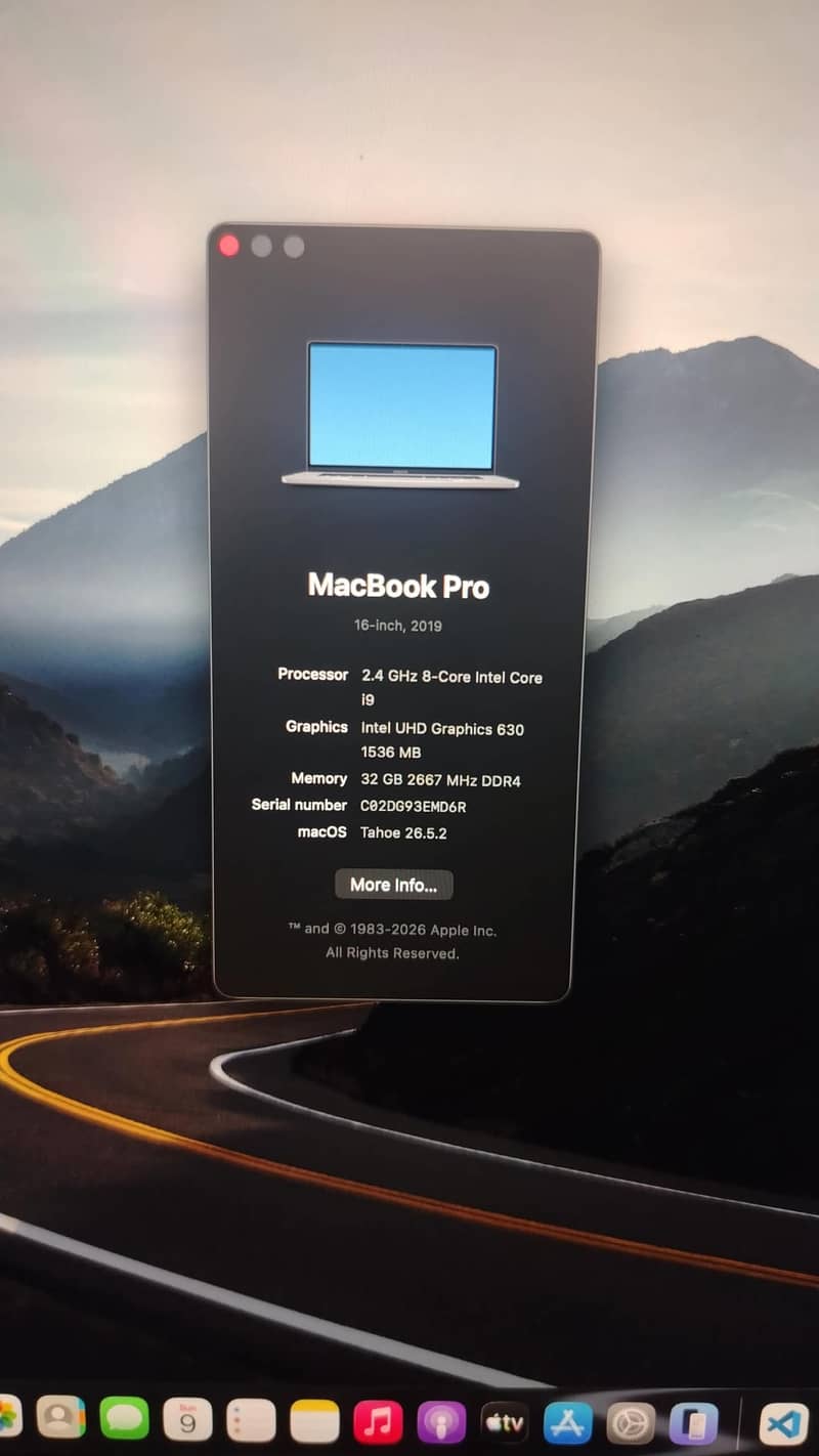 Macbook 2019 Pro Touchbar 4