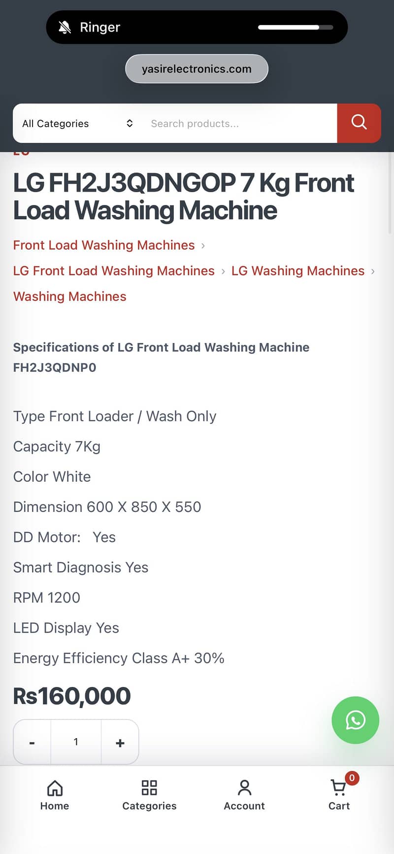 LG FULLY AUTOMATIC WASHING MACHINE 3