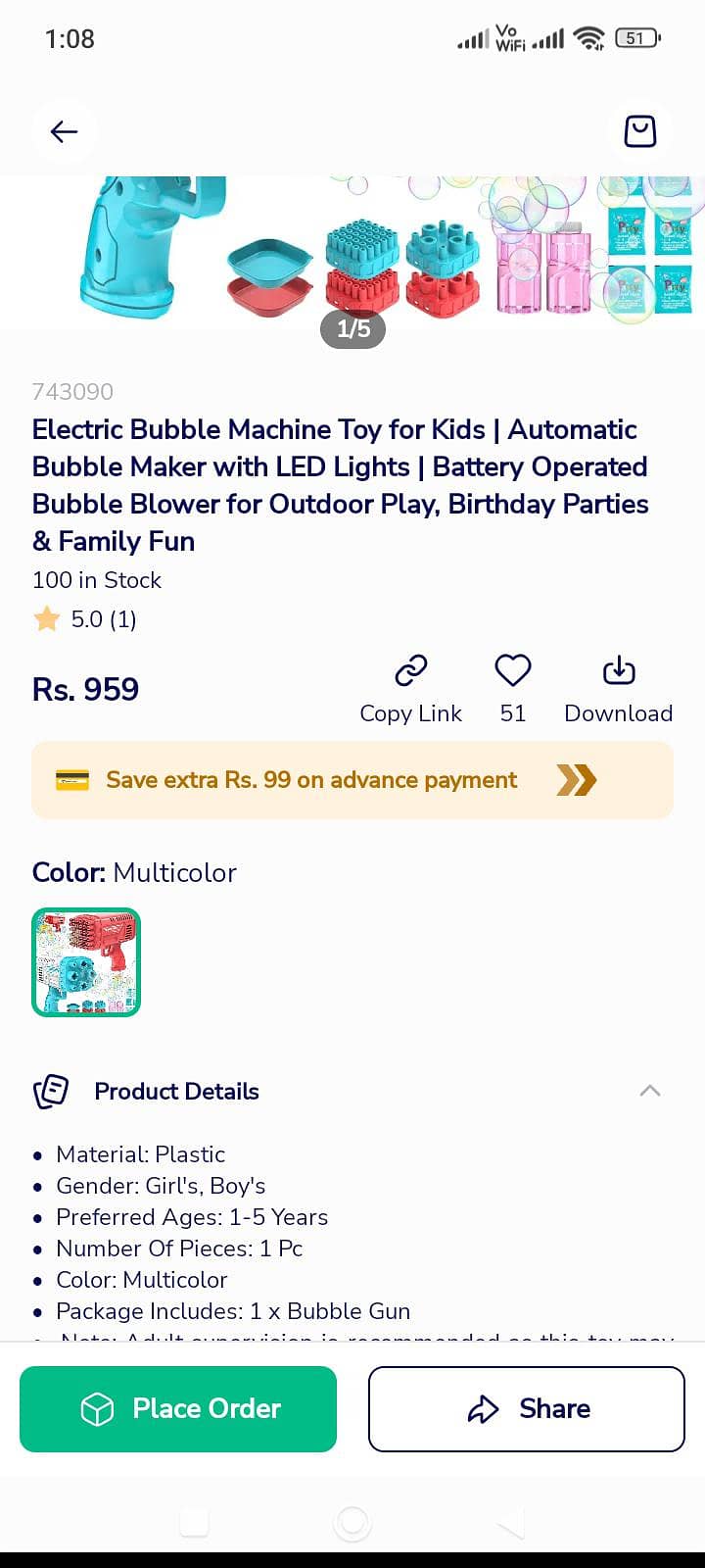 Electric Bubble machine 5