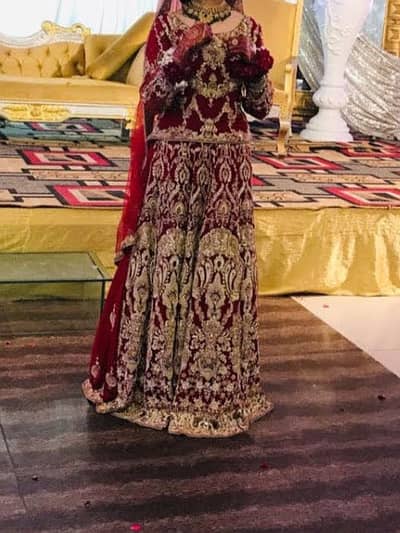 Red bridal lehnga