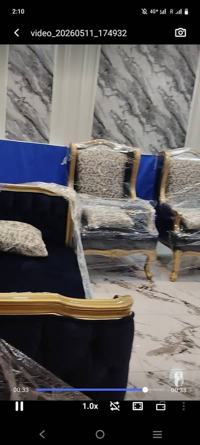 Blue color 7 seater sofa new look
