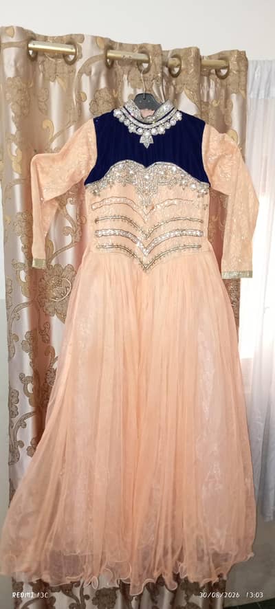 A beautifulong peach maxi/party ware/ bridal shower/birthday