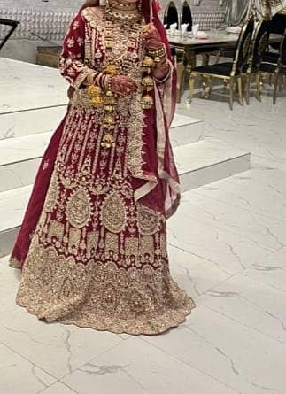 Bridal dress with jewellery set /weddingl lehnga/ Bridal maxi / Lehnga