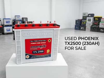Phoenix TX2500 (230AH) used Battery for Sale.