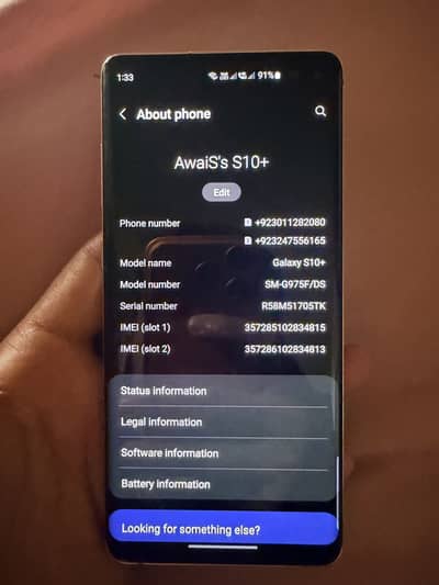 Samsung Mobile S10 Plus Official PTA Approved with box