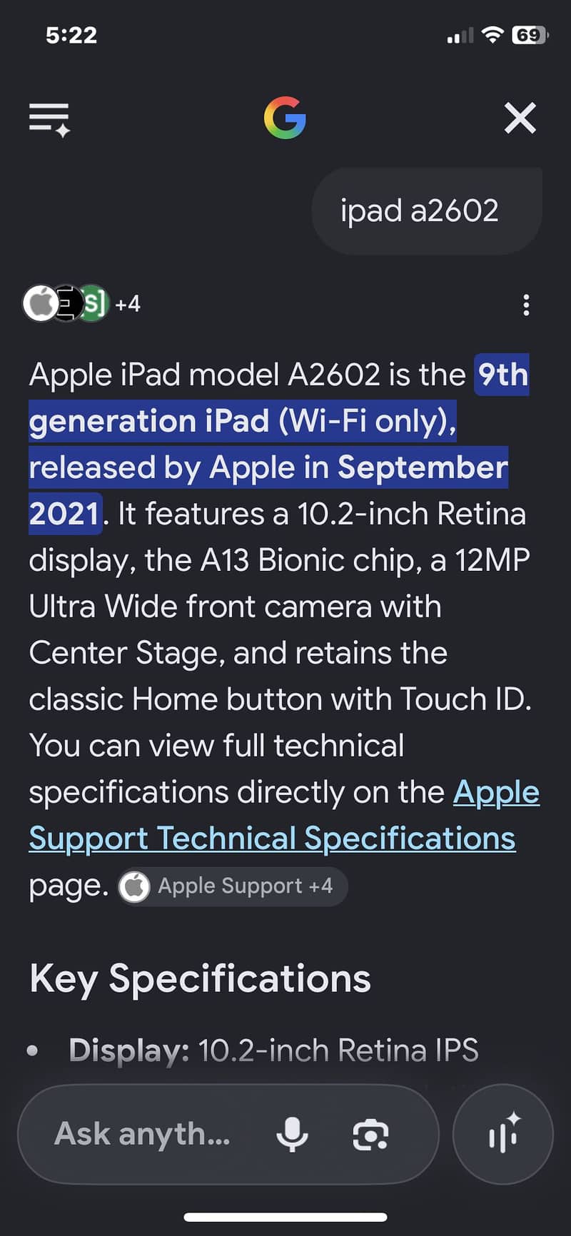 Ipad 9 wifi 1