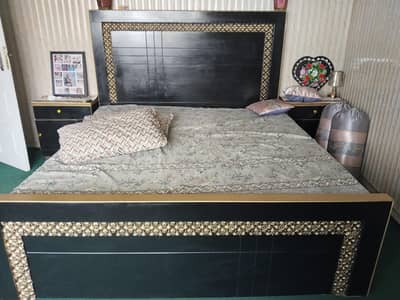 whole bed set dressing table side tables and cupboard