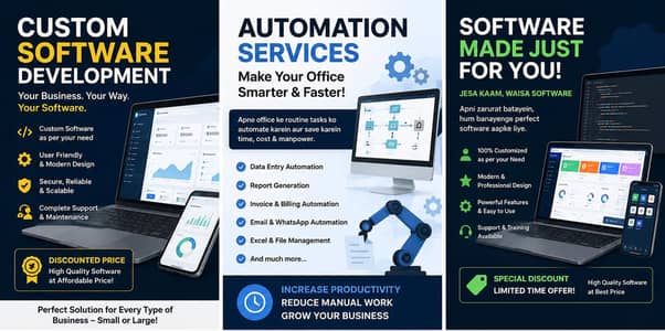 Customized Software – Jaisa Kaam, Waisa Software