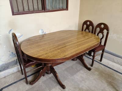 Dining table and chairs