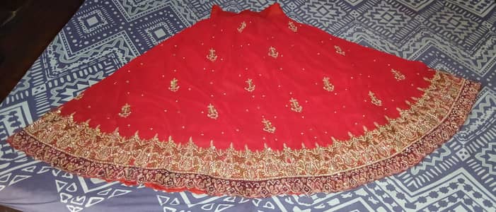 Bridal Lehnga Original Red with Latest Design & Embroidery