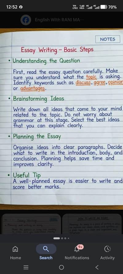 English writing