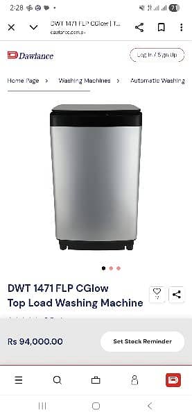 automatice washing machine 15kg