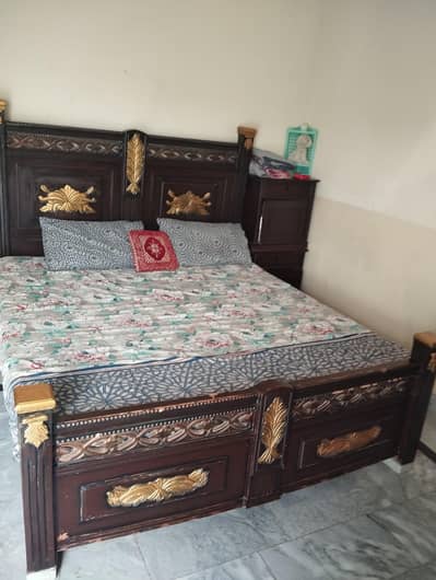 Double bed with side tables & dressing for sale