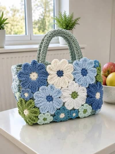 hand made crochet hand begs