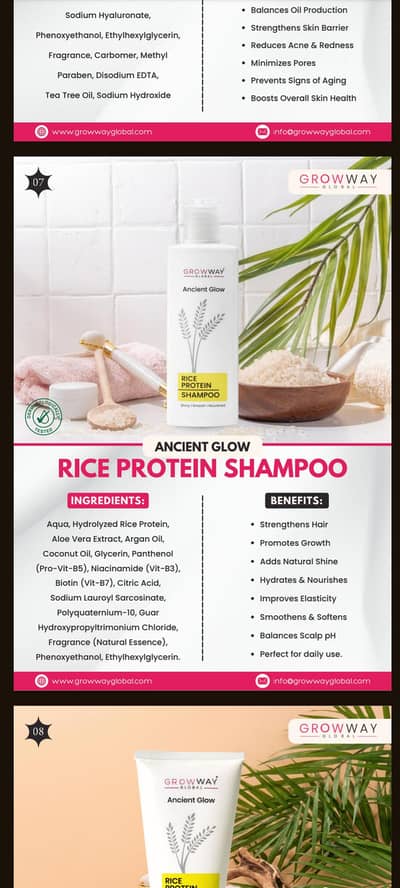 Rice protein shampoo