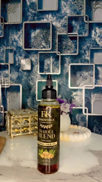FK Essential Whole Blend Hair Oil - 100% Natural Herbal Hair Oil (For