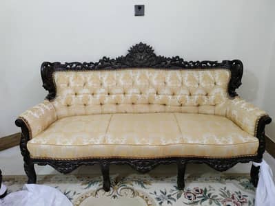 5 seater fancy wooden  sofa set