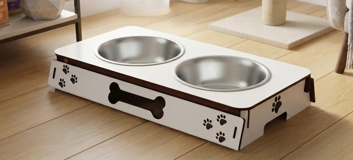 Two-Tone Food Stand For Cats & Dogs Specially For Persian Cats — photo 2