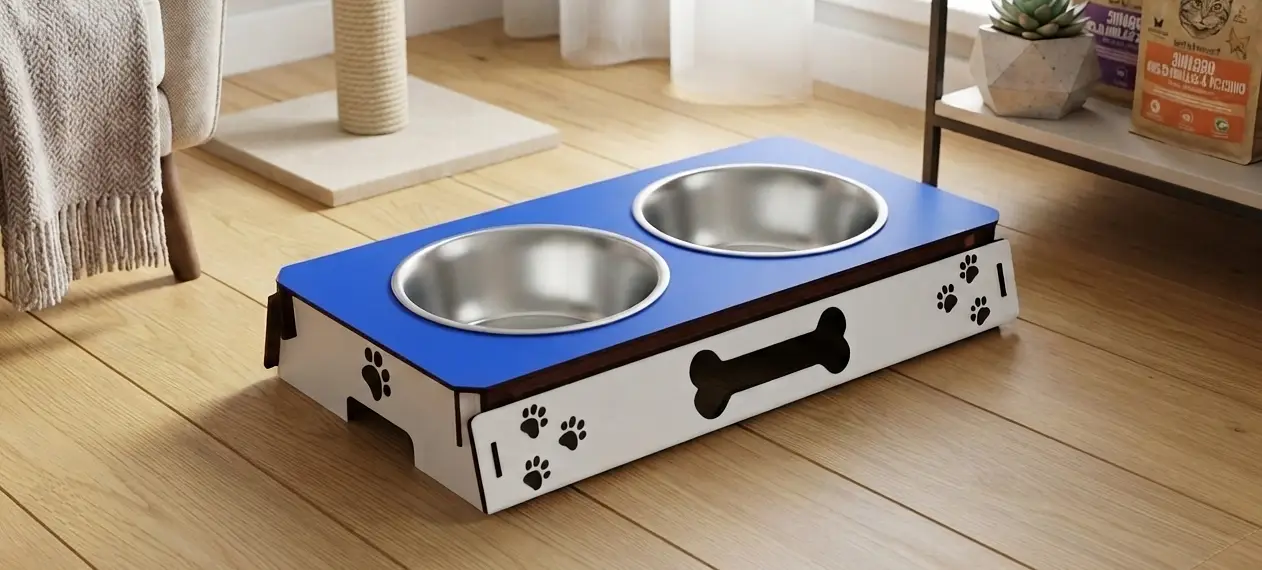 Two-Tone Food Stand For Cats & Dogs Specially For Persian Cats — photo 3