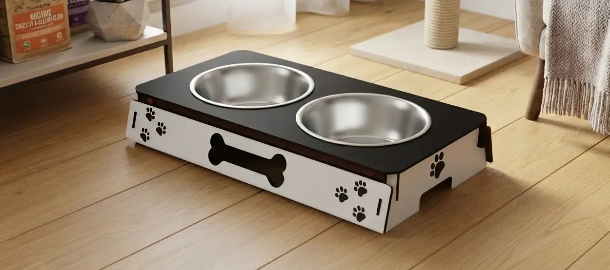 Two-Tone Food Stand For Cats & Dogs Specially For Persian Cats — photo 4