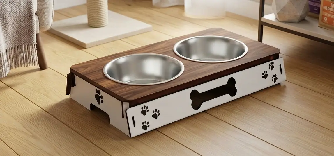 Two-Tone Food Stand For Cats & Dogs Specially For Persian Cats — photo 5