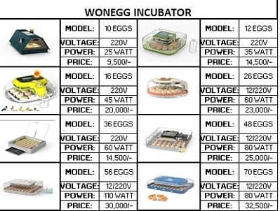 Intelligence HHD Yiwan Wonegg Incubator Automatic Incubators