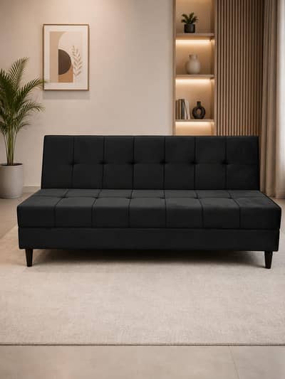 Modern Black Sofa Cum Bed 