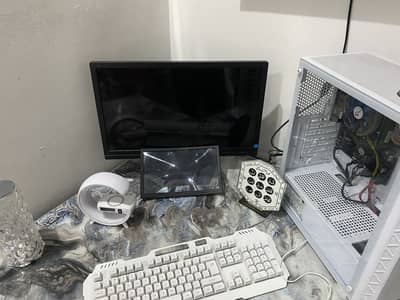 Complete Ryzen 5 3400G Gaming PC Setup (32GB RAM / 22" LED