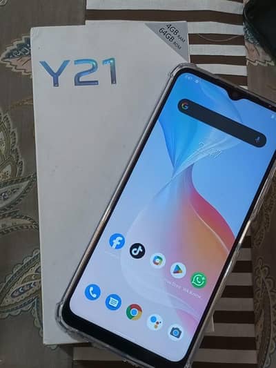 vivo y21 4/64 with box never open repair