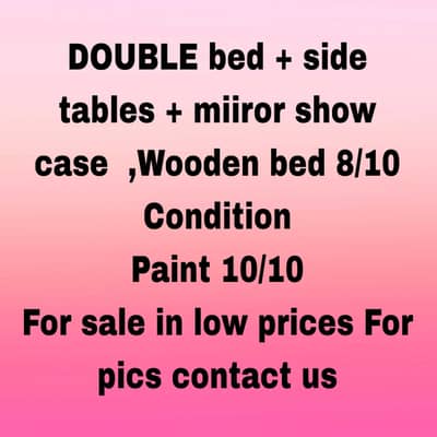 DOUBLE BED FOR SALE IN LOW PRICE