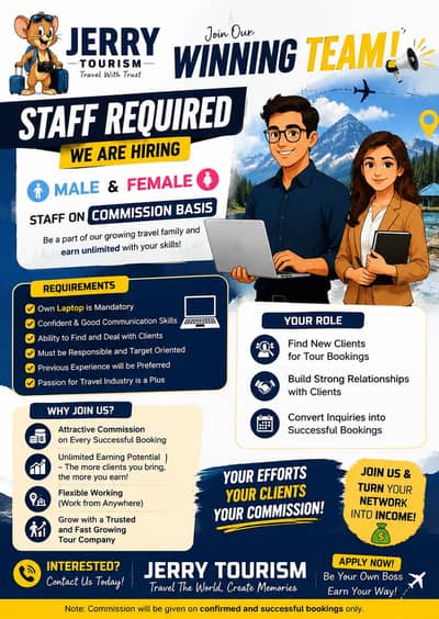 I want male female for our tour company