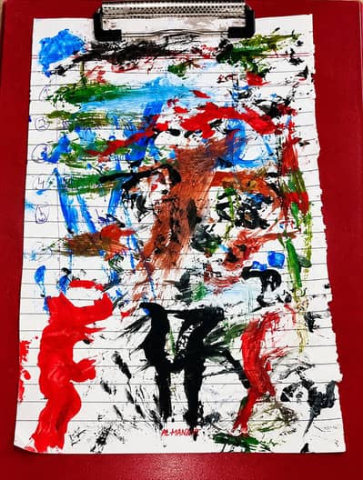 abstract art totally made of hands very hard work