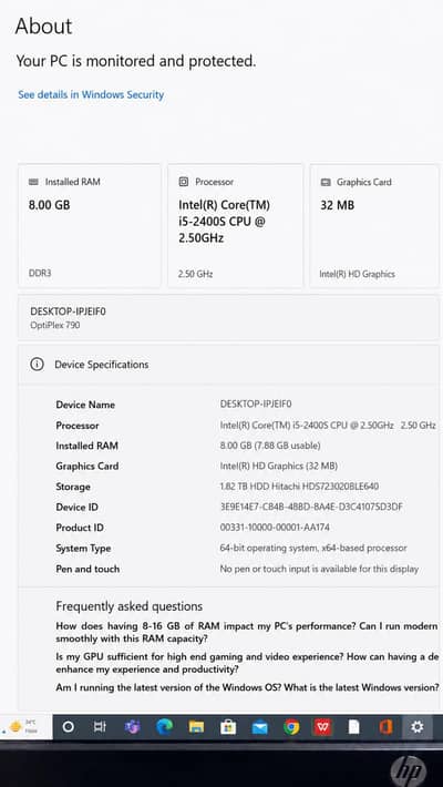 Best Budget Computer set with LCD 8ram 2 tb hard  24 inch LCD