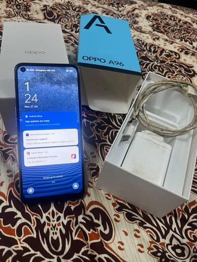 OPPO A96 8/128 pta approve with box and original charger