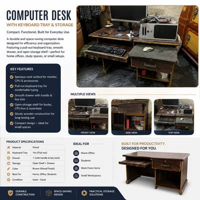 Compact Computer | Study Table for urgent sale