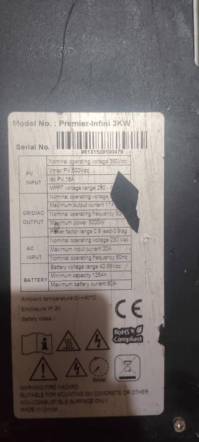 3KW Solor Inverter Premier Infini