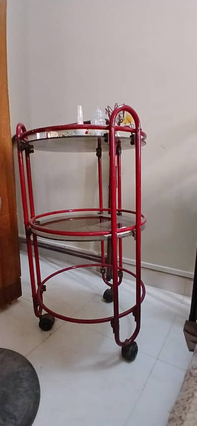 3-tier tea trolley / serving cart with wheels