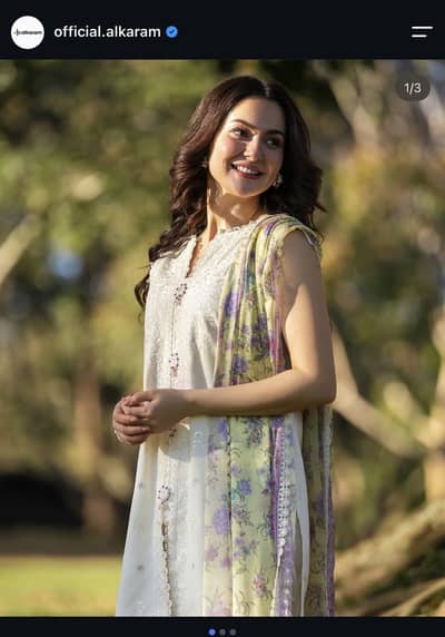 Alkaram 3 pc spring collection stiched suit from RTW collection 10/10