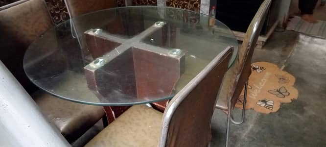 glass top dining table