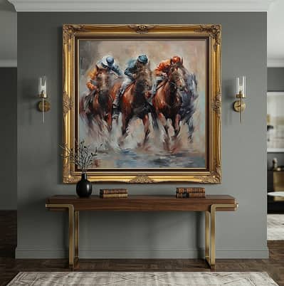 Luxury Horse Painting Handmade Painting Wall Art Home Decor 030828505