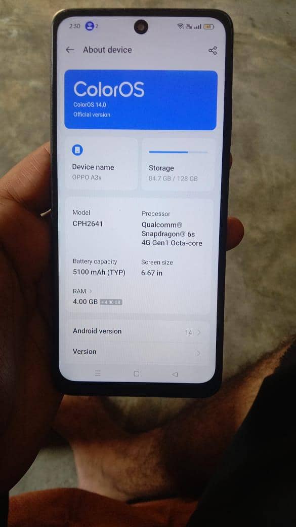 OPPO A3x 0