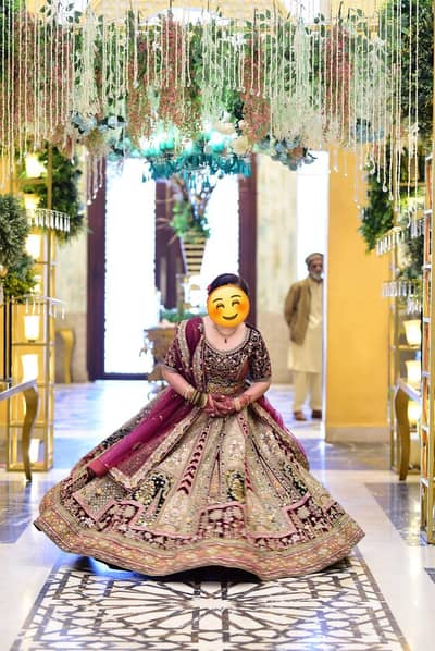 Dimple bouteeq lengha made up in Dubai indian design