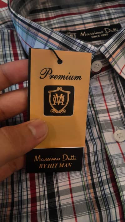 Massimo Dutti brand, check button down shirt