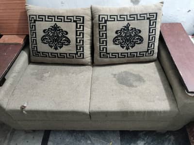 6 seater Sofa set for sale and Tables 1 big and 2 small