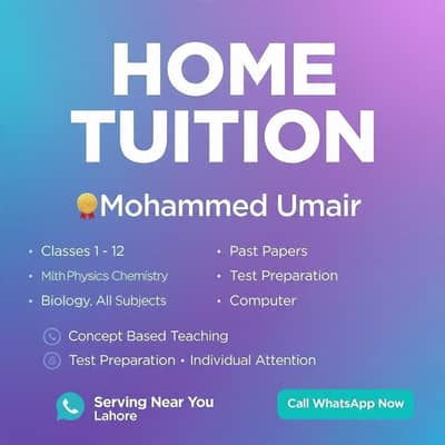 Home Tutor Available