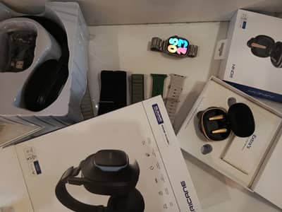 3 in one Ronin eclipse earbuds , Ronin hurricane hph hk8 smart watch