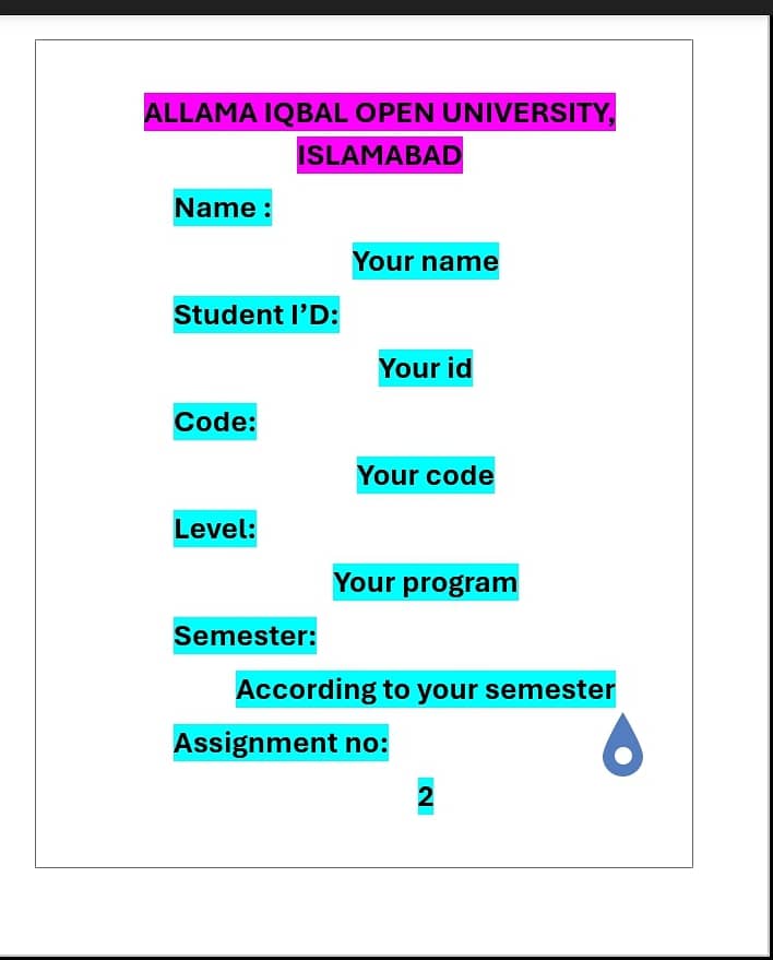 AIOU SOLVED ASSIGNMENT AVAILABLE. 2