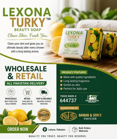 LEXONA TURKY Beauty Soap – Wholesale & Retail Available