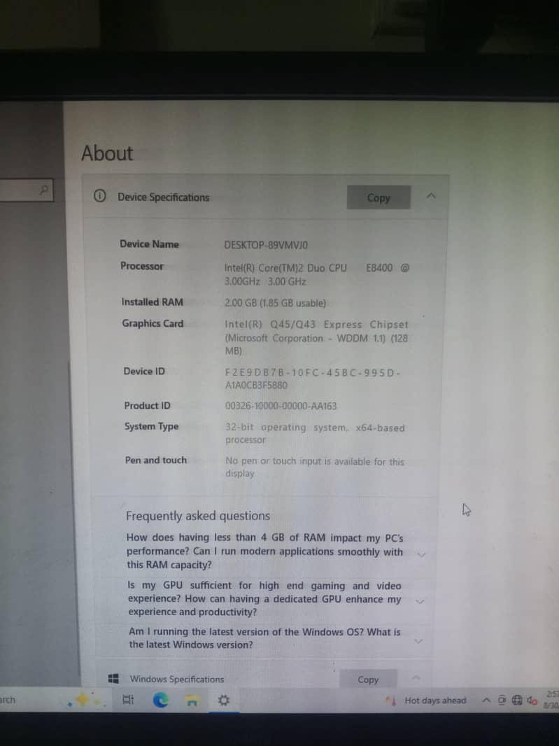 Computer core 2 duo 12