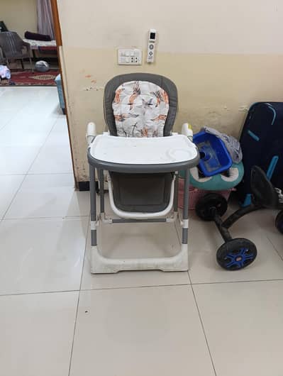 baby eating high chair